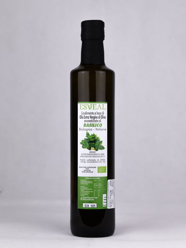 Condimento a base di Olio EVO bio al Basilico bio 500ml - ESVEAL