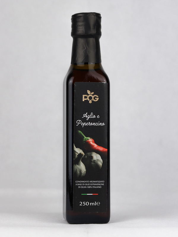 Condimento a base di Olio EVO all'Aglio e Peperoncino 250ml - P.O.G.