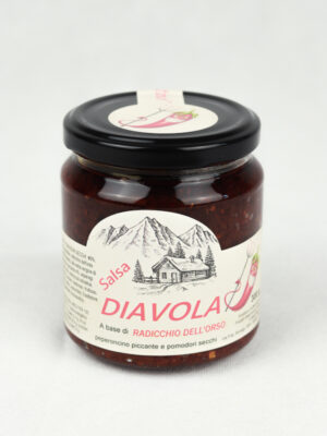 Salsa Diavola a base di Radicchio dell'Orso, Pomodori Secchi e Peperoncino 300g - Mario Masé