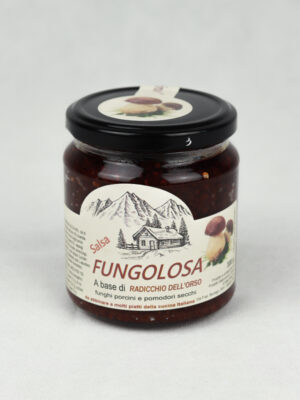 Salsa Fungolosa a base di Radicchio dell'Orso, Pomodori Secchi e Funghi Porcini 300g - Mario Masé